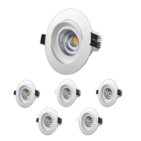 Designlight M-Penny Downlight 7 W, vinklingsbar, 6-pack 2700 K, 510 lm - Bild 2