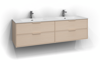 TVÄTTSTÄLLSSKÅP SVEDBERGS EPOS RELIEF VIT ASK 2+2L INTHT 159X45,3X45CM