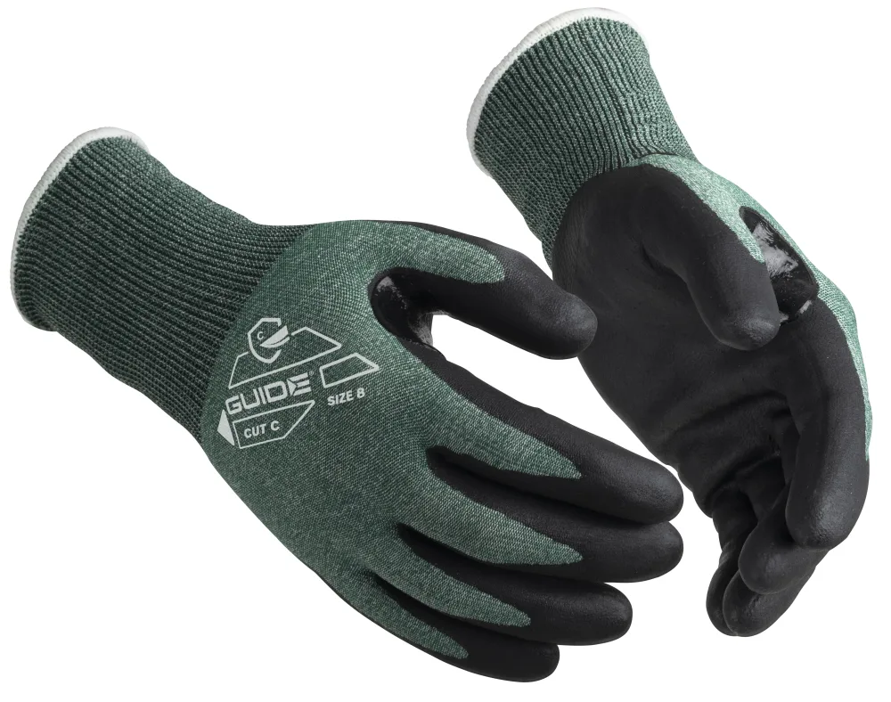 Guide Gloves 330 Handske nitril, skärskydd, touch 11