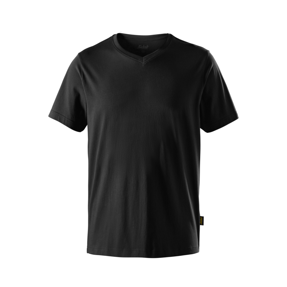 T-SHIRT V-RINGAD SVART STL 6XL