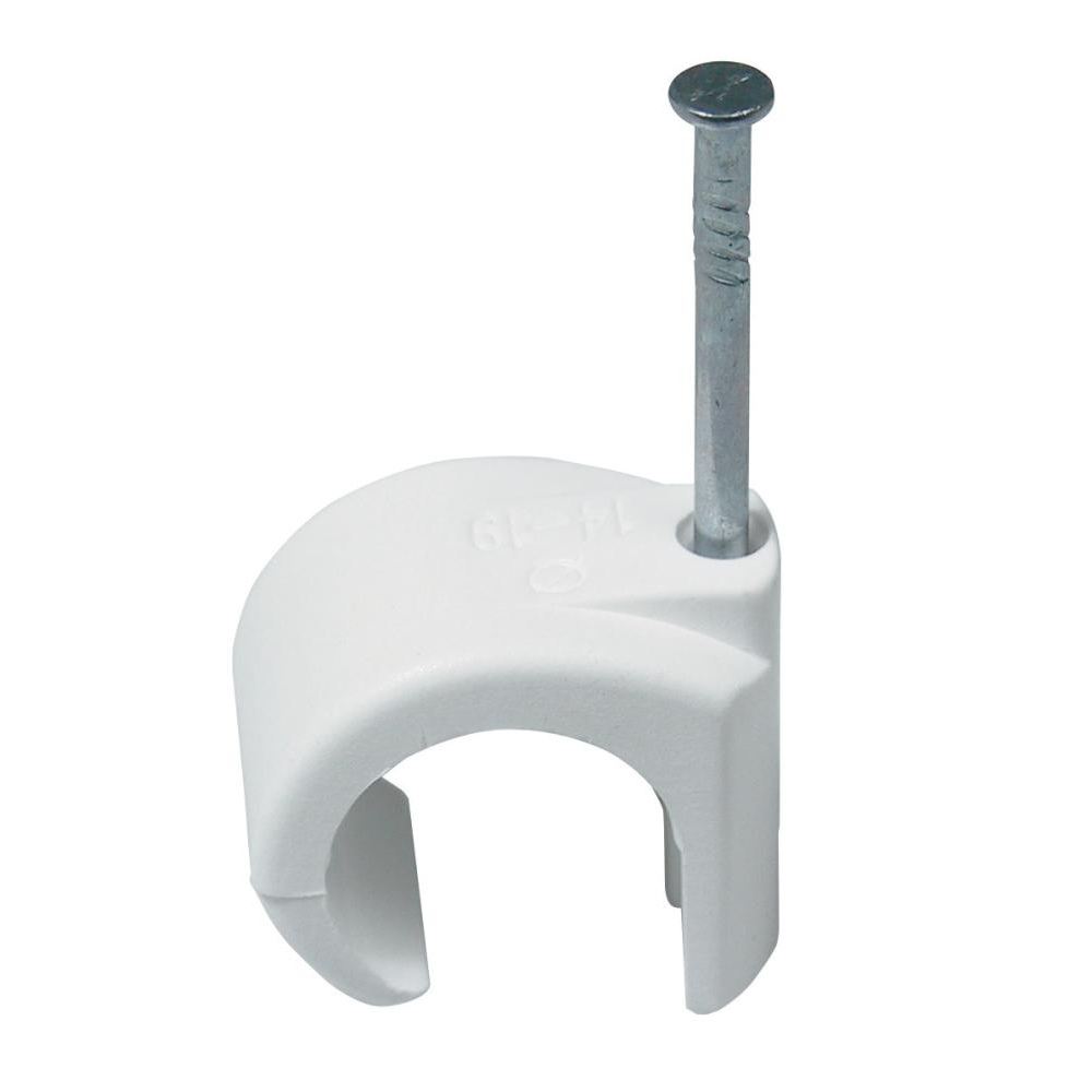 Clips Rund Med Spik 7-10mm Vit 80stx5pak Bårebo 142282
