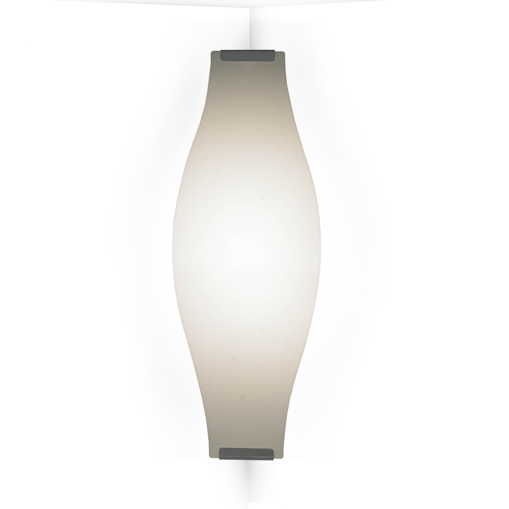 Stella vägglampa, vit, plexiglas, vit sladd