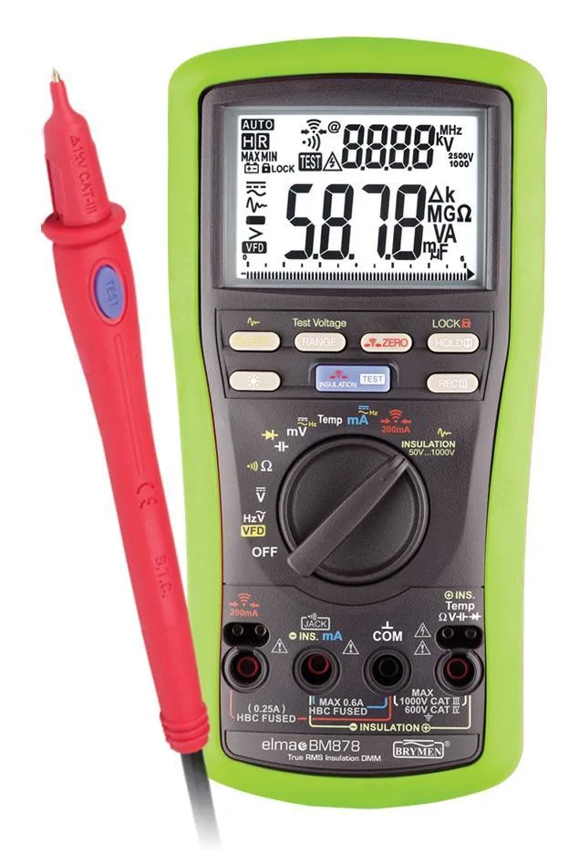 Elma BM878 Multimeter inbyggd isolationstestare