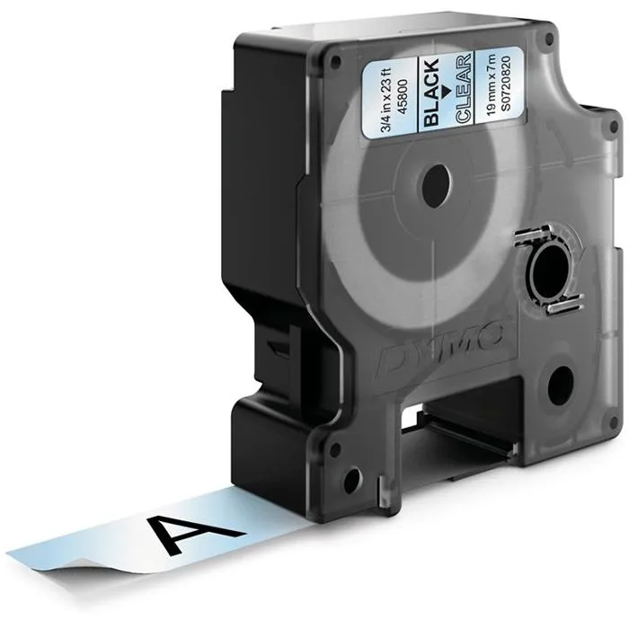 DYMO Standard D1 Tejp 19mm Svart på transparent
