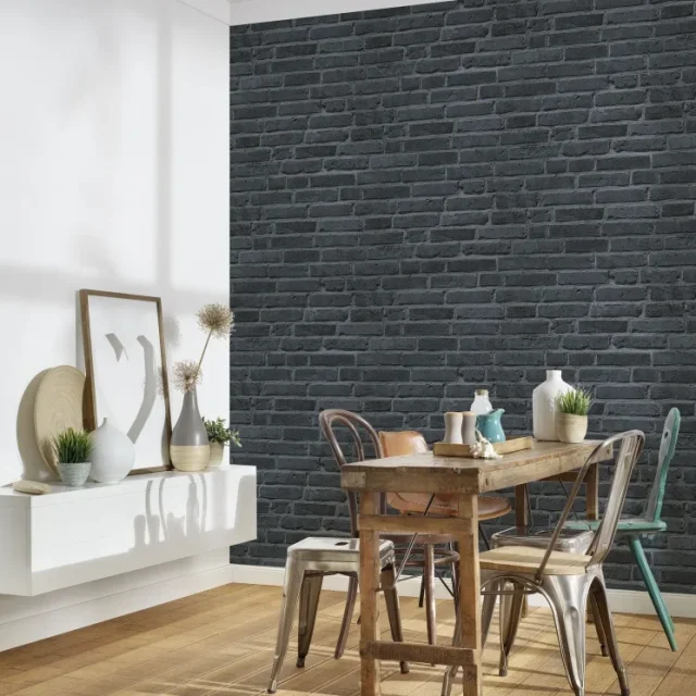 Living Walls Best of Wood´n Stone III T2833 Tapet Grå/svart