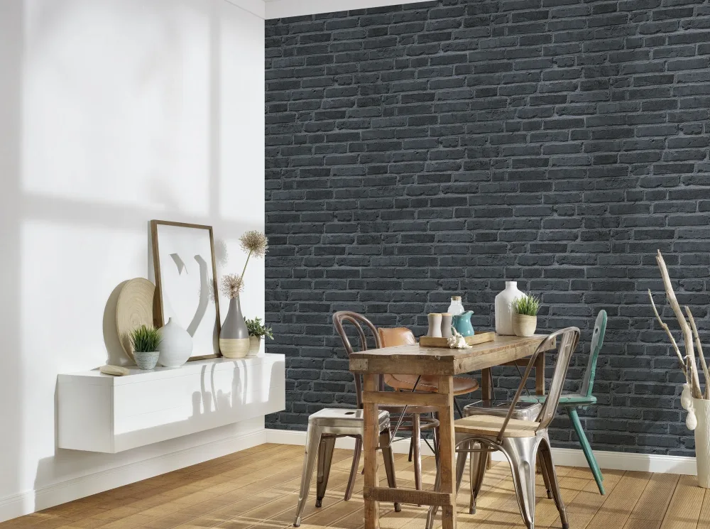 Living Walls Best of Wood´n Stone III T2833 Tapet Grå/svart