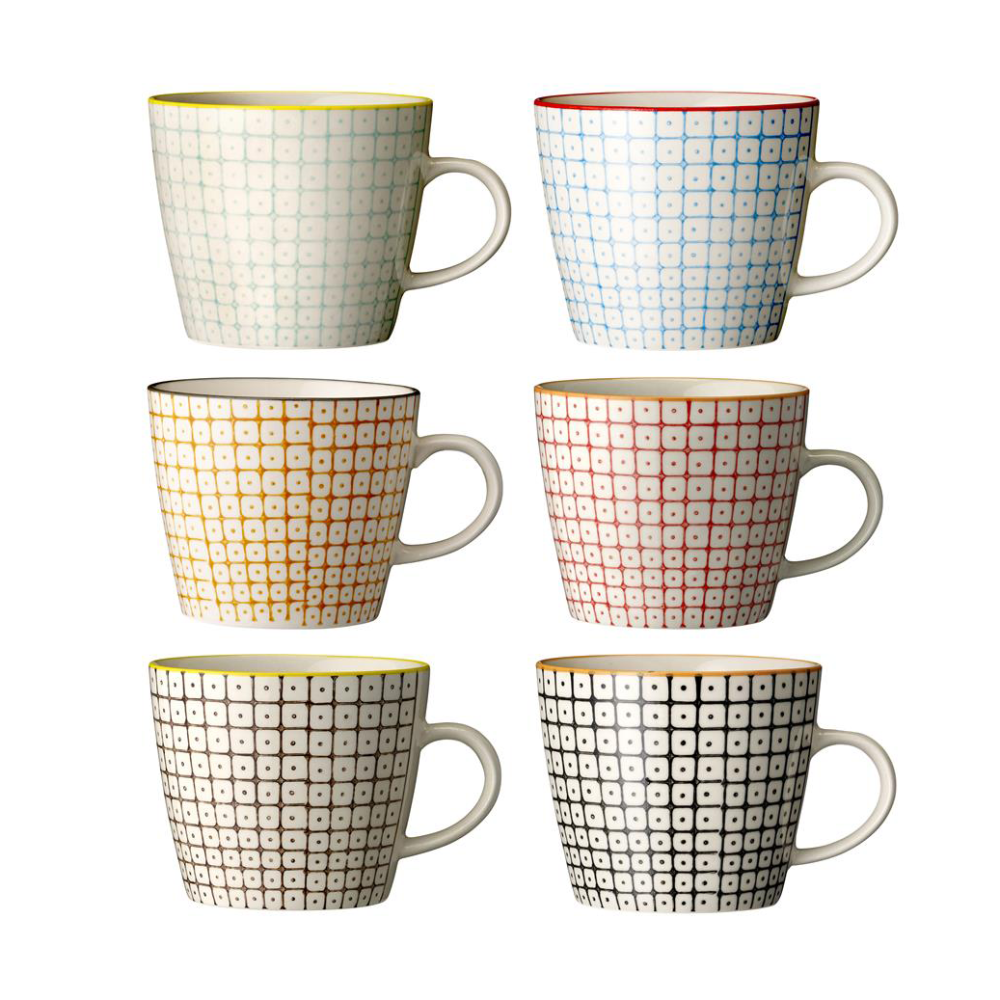 Carla mugg 8,3 cm 6 delar Multi