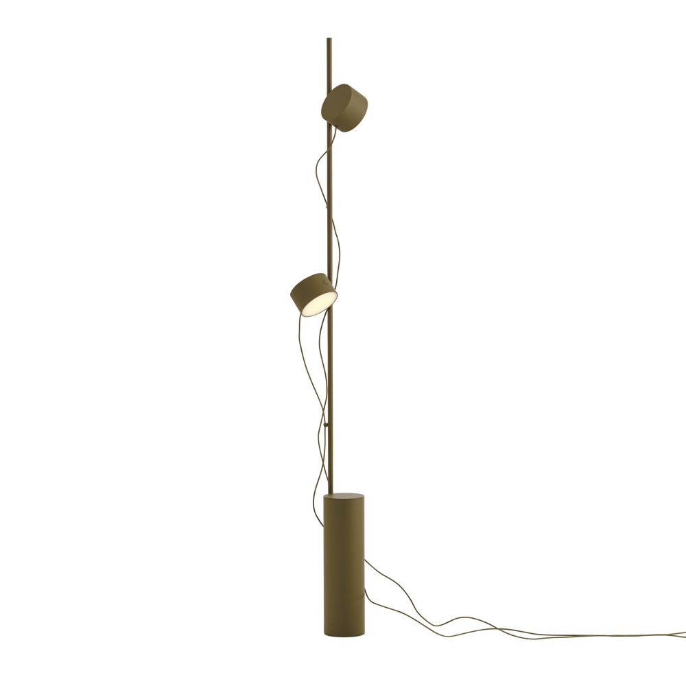 Post golvlampa, Brown-green