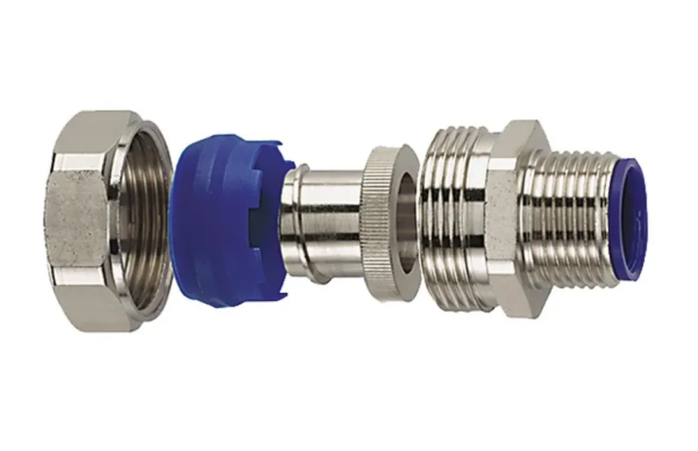 Hellermann Tyton 166-32206 Kompressionskoppling LTS-FMC, fast, med polyamidtätning Nominell Ø20 mm, M20