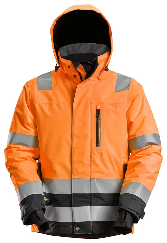 Snickers Workwear 1132-5504 Vinterjacka varsel, orange/svart XL