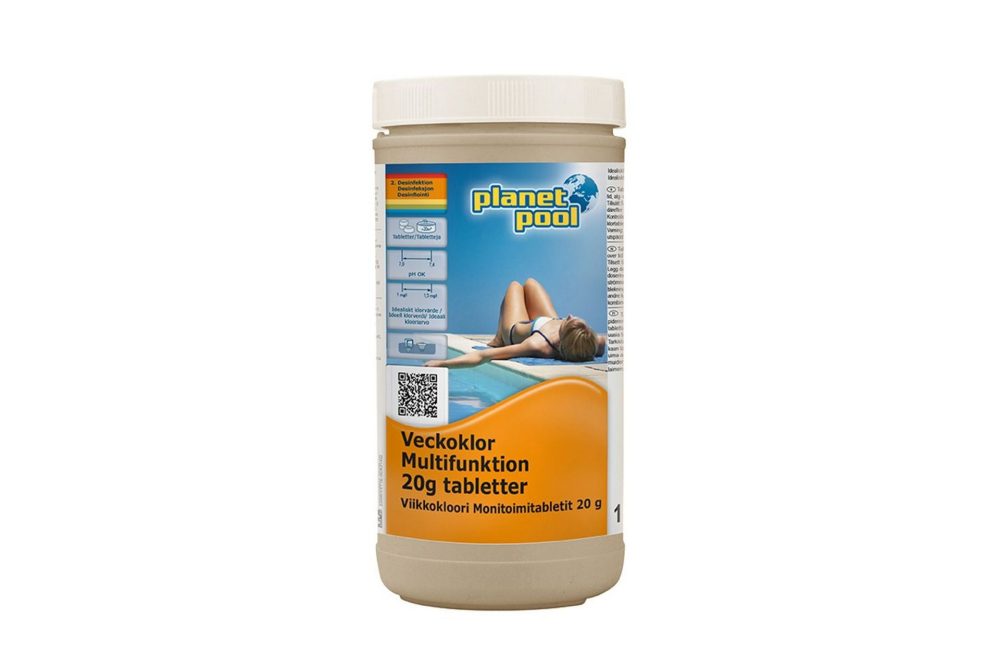 Vattenvård Planet Pool Veckoklor Multifunktion 20 g styck 1 kg