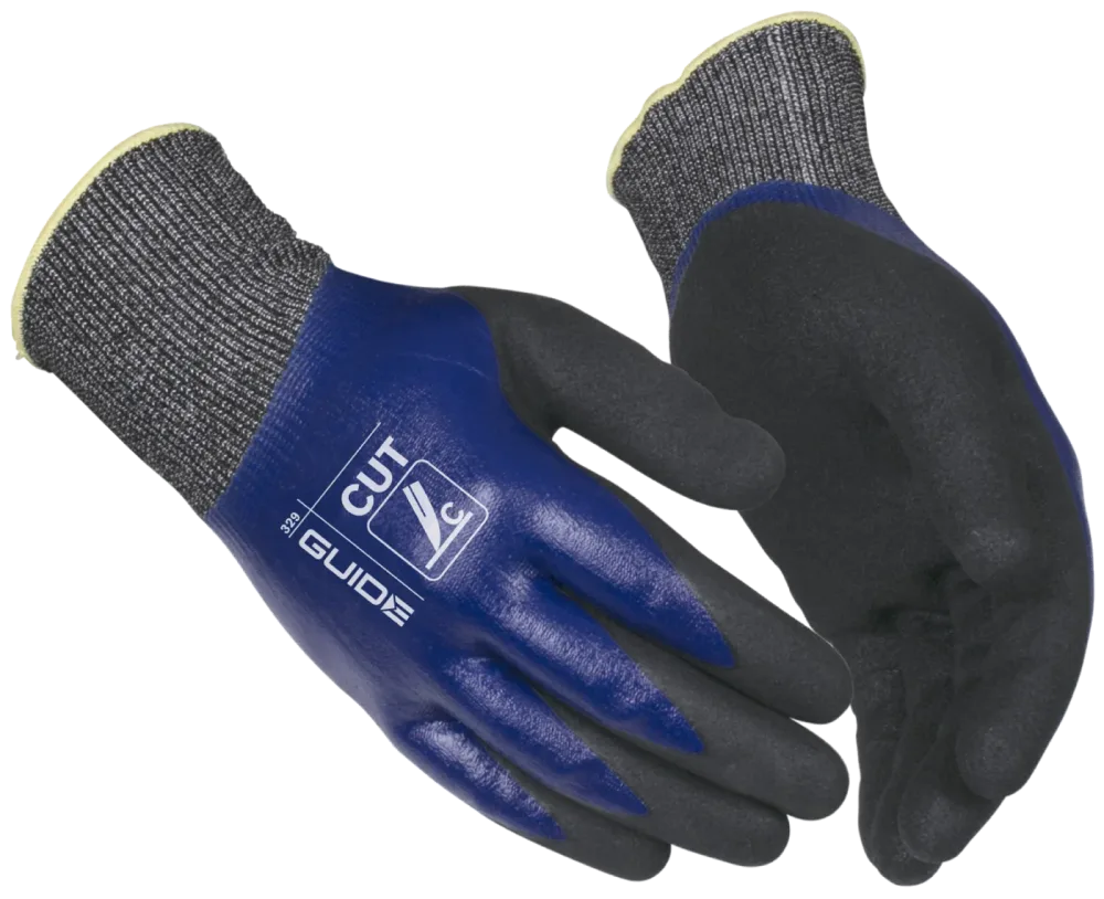 Guide Gloves 329 Handske nitril, heldoppad, skärskydd 10