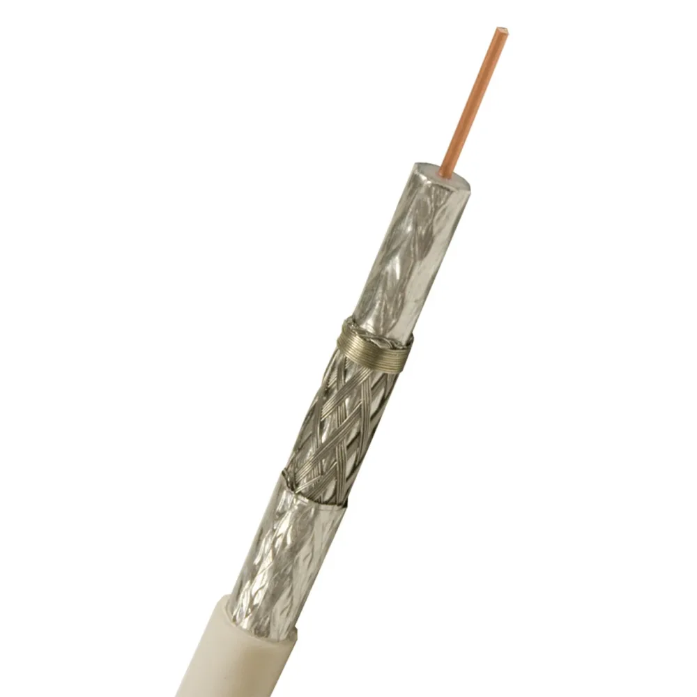 Nexans KTV Koaxialkabel vit, 4.8 mm yttre Bobin, 305 m