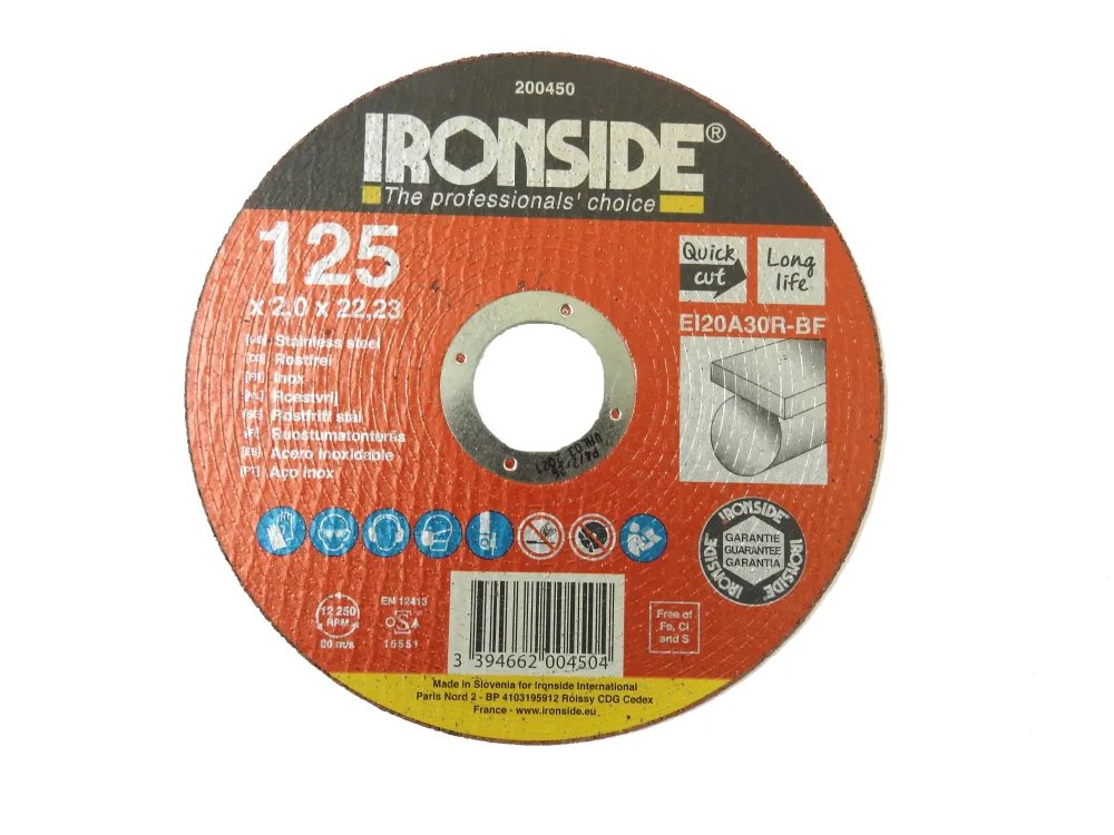 Ironside 200450 Kapskiva 125 mm, F41, EI20, Inox 125x2,0x22 mm - Bild 2