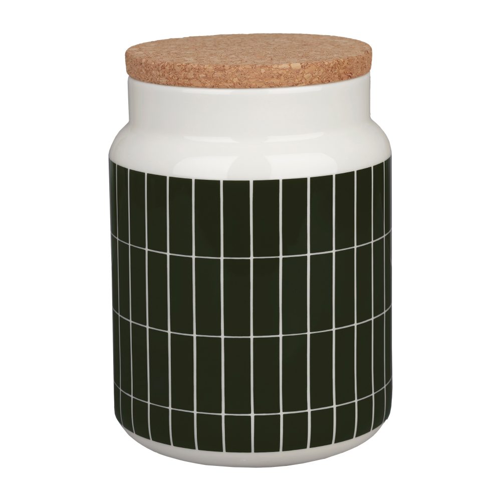 Tiiliskivi burk 1,2 l, white-dark green