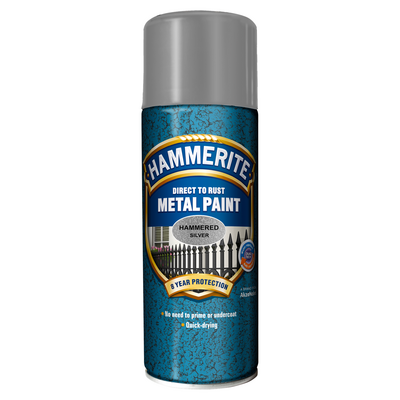 HAMMARLACK HAMMERITE SILVER SPRAY 400ML