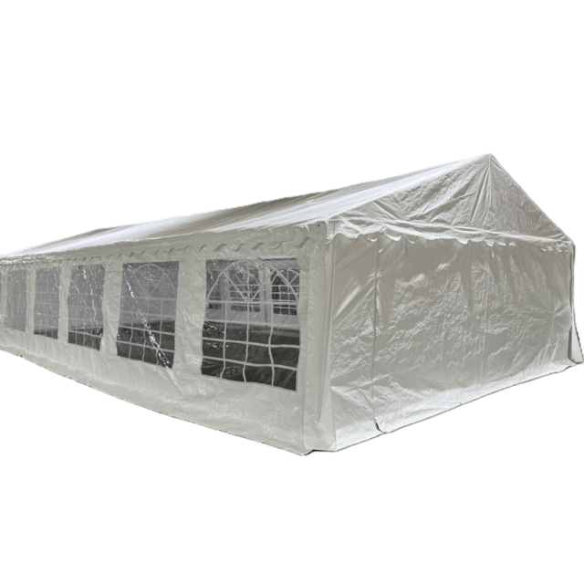 Partytält 6x12 m | Galvaniserad stål ställning | Vit