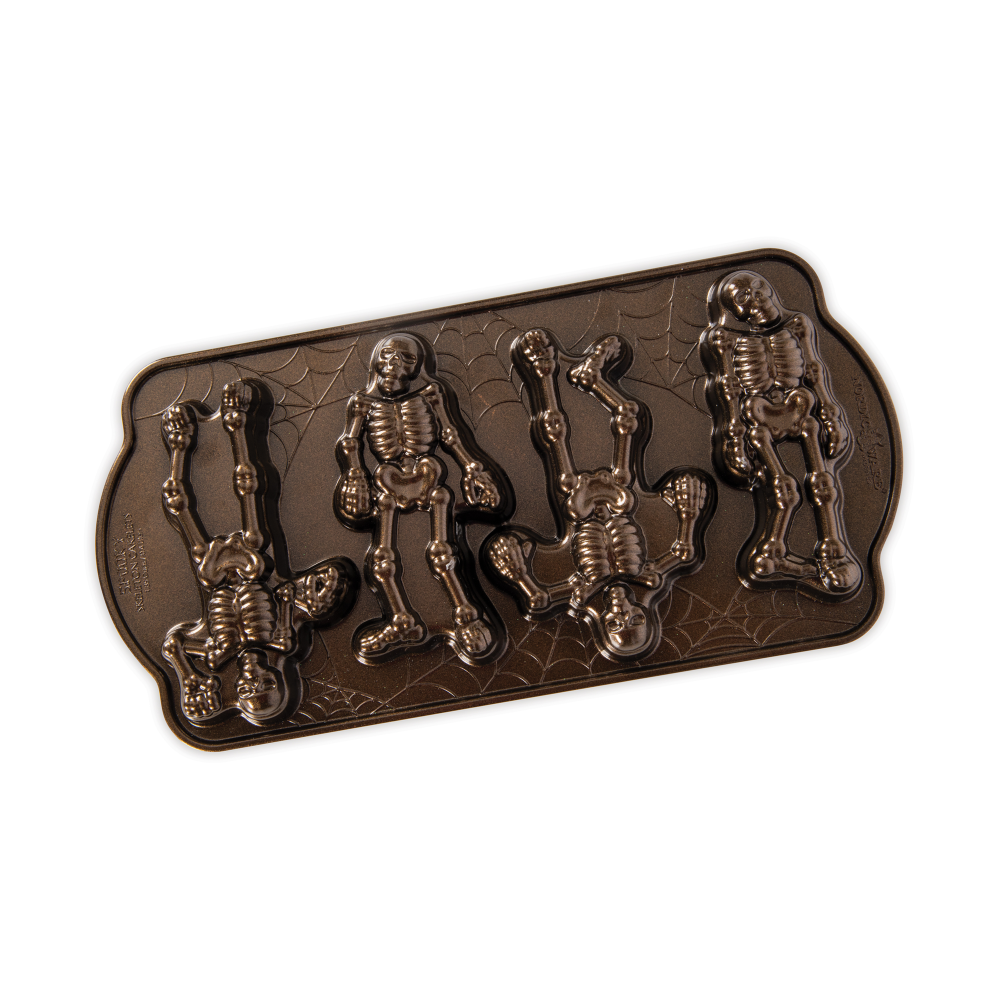 Nordic Ware Spooky Skeleton bakform, Brons
