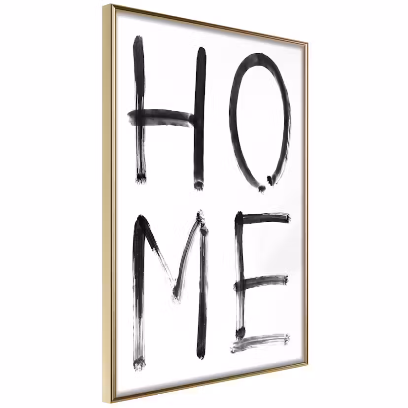 Poster Artgeist Affisch Home Expression Guld ram, 40x60 cm