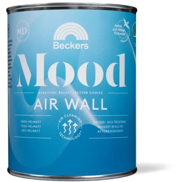 Beckers Mood Air Wall Väggfärg helmatt Vit