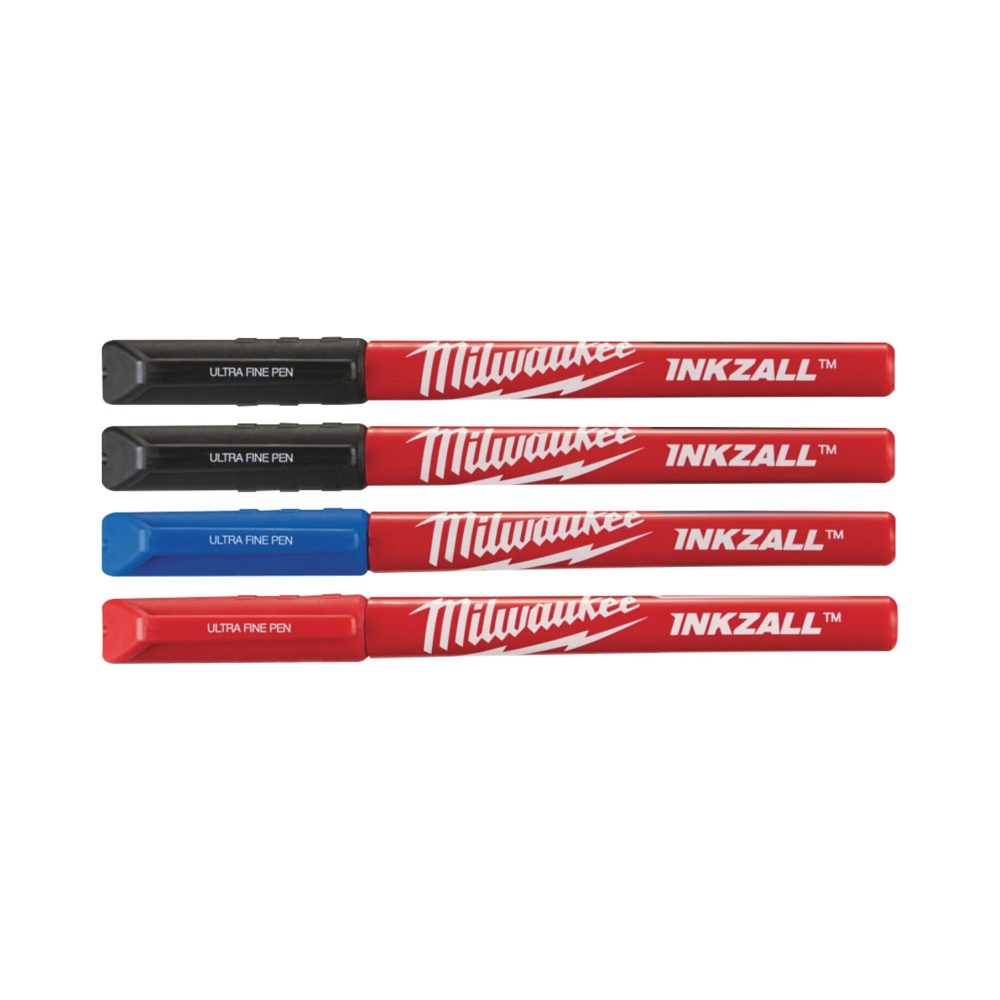 Kjøp Milwaukee PENNE INKZALL TYN SPISS FARGE 4P