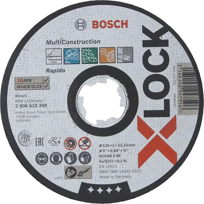 Bosch Multi Construction Kapskiva med X-LOCK 125 × 1,6 × 22,23 mm
