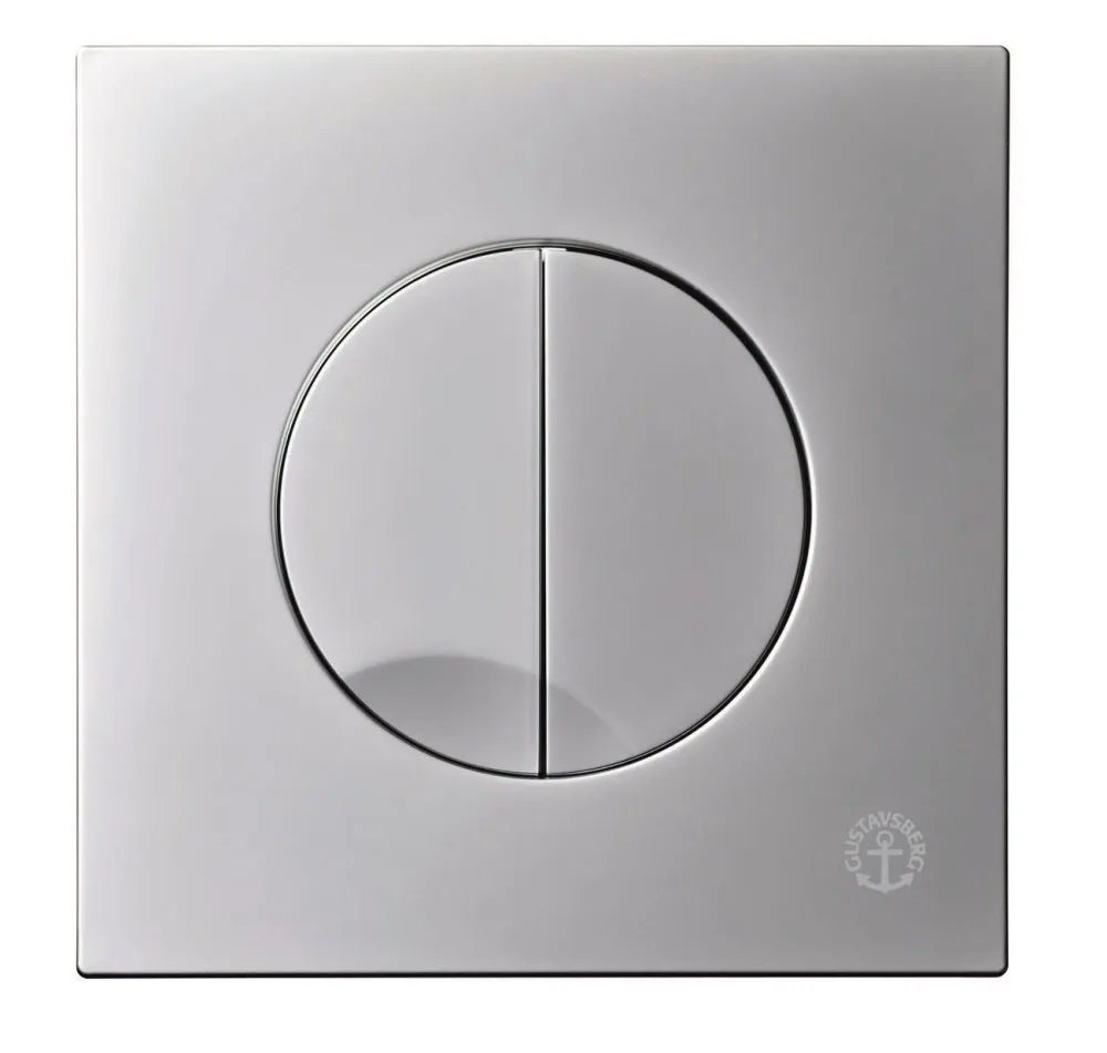 Gustavsberg Triomont XS Spolknapp dubbelspolning Blank krom - Bild 2