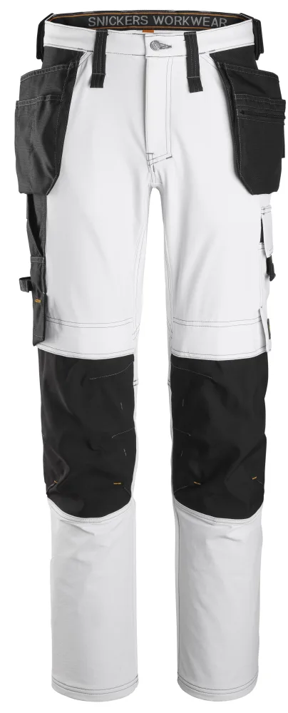 Snickers Workwear 6271 AllroundWork Arbetsbyxa stretch, vit/svart 58