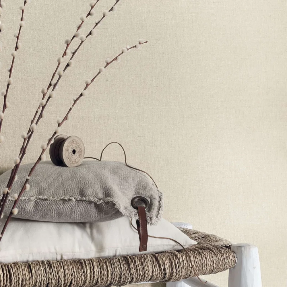 Linen 2 Linen Uni Beige Blanc Irise Linn68521060 Tapet | Stuvbutiken - Bild 3