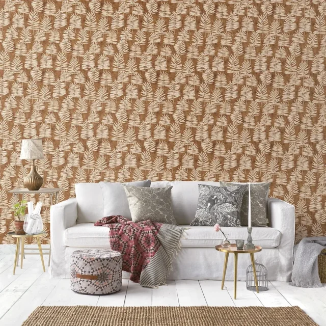 Fiona Walldesign Grace 36502 Tapet Modern Polypody Brun/beige