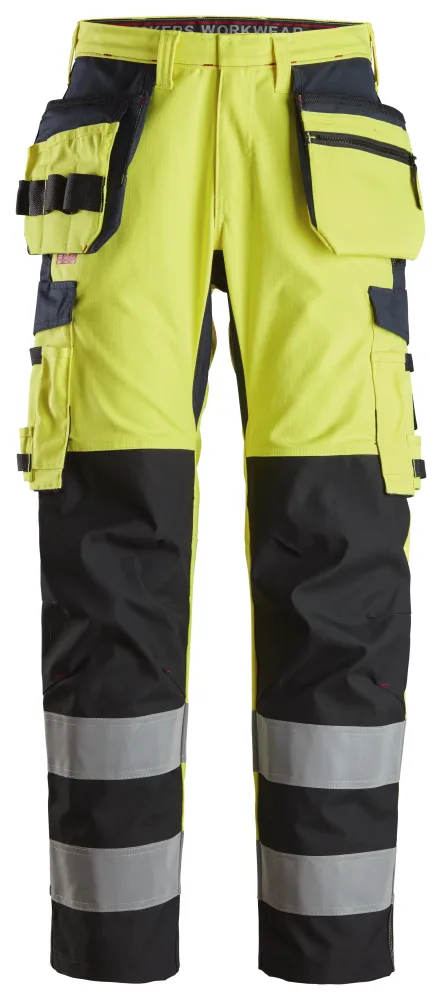 Snickers Workwear 6264 Arbetsbyxa varsel, gul/marinblå 44