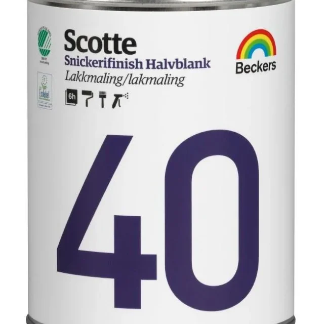 Beckers Scotte 40 Snickerifinish Lackfärg halvblank Vit S 0300-N
