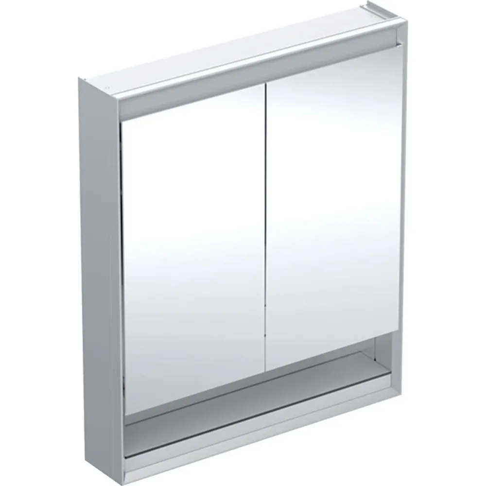 Geberit ONE 505.832.00.1 Spegelskåp 75 cm, 2 dörrar, med nisch Aluminium