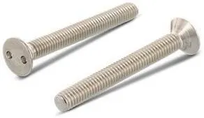 Schäfer & Peters 910324 10 Säkerhetsskruv med tvåhålsdrift, försänkt huvud, M4 M4 x 10 mm, 100-pack