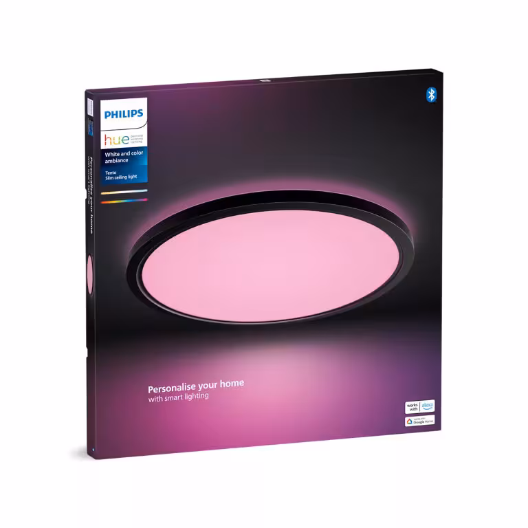 Kjøp Philips Hue Takbelysning tento HUE, WCA, rund, 55 cm, 25W, svart