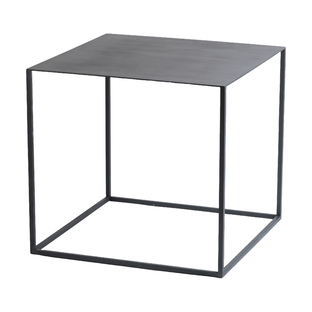 Cubic sidobord, Svart, 43x43x40 cm