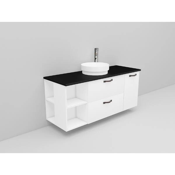 Badrumsmöbel Flexline Modell 175 120cm, Vit, Slät | Stuvbutiken
