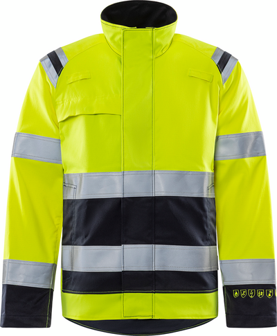 JACKA FLAM 4160 ATHF VARSELGUL/MARINBLÅ STL XL