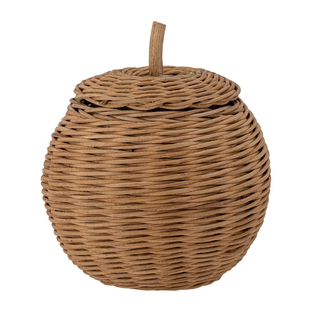 Rosette förvaringskorg med lock Ø18 cm, Brun
