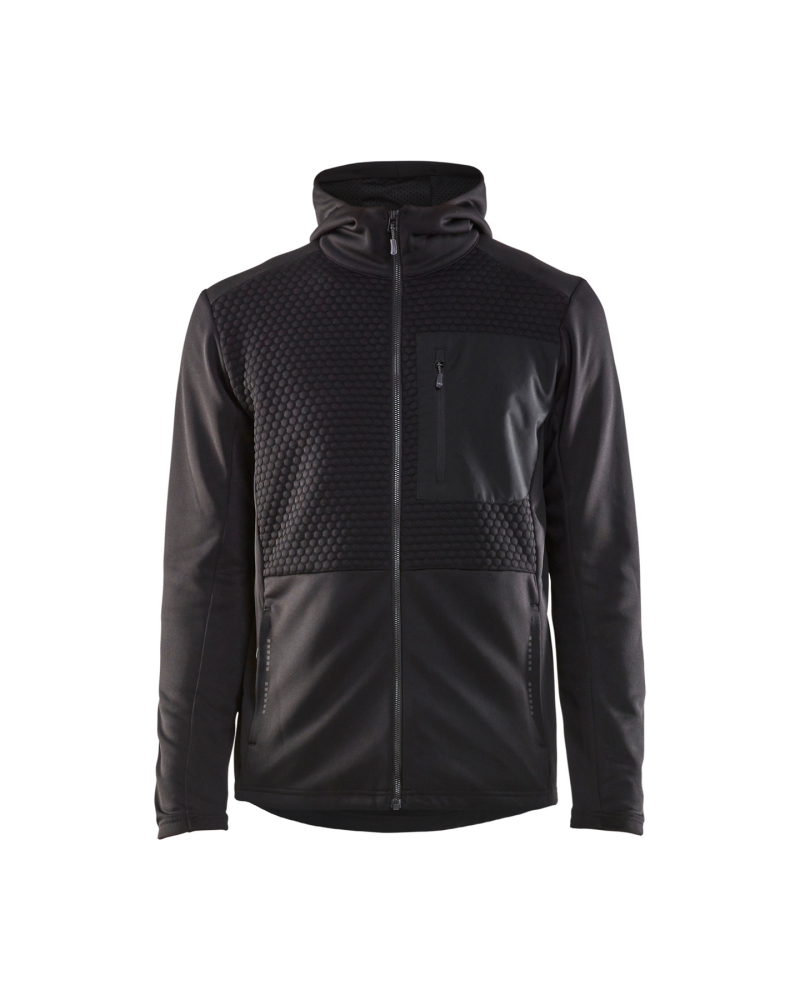 LUVTRÖJA 3540 2526 FULL ZIP SVART L