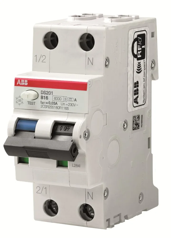 ABB 2CSR255180R1167 Personskyddsautomat 6kA, K-karakteristik, typ A DS201 K16 A30