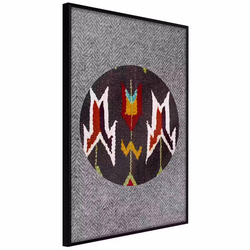 Poster Artgeist Affisch Fabrics Svart ram, 30x45 cm