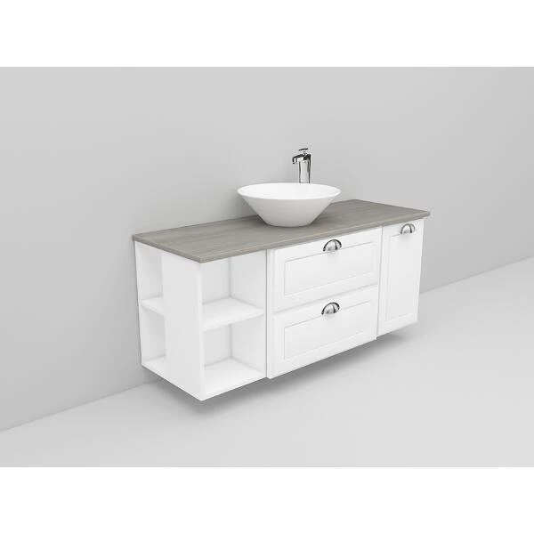 Badrumsmöbel Flexline Modell 171 120cm, Vit, Fasad Ram | Stuvbutiken - Bild 2