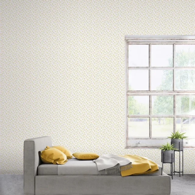 Galerie Wallcoverings Miniatyrer II G68725 Tapet Mini Magnolia Gul/vit/grå