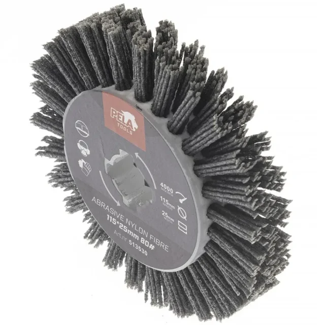 PELA 513530 Nylonfiberborste för PELA satineringsmaskin 509658 Ø115x25 mm