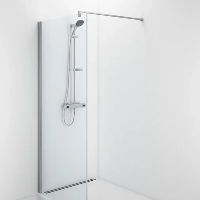 Contura Space SFNK 800 Duschvägg botstad aluminium/klart glas 800 mm