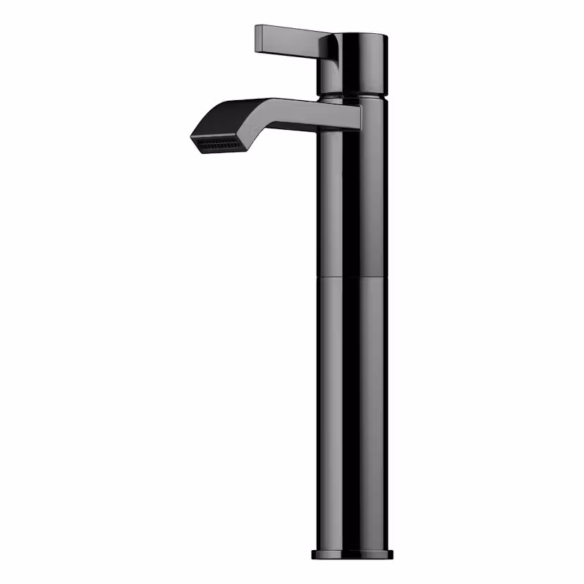 Tvättställsblandare Tapwell ARM081M Hög Pip Black Chrome