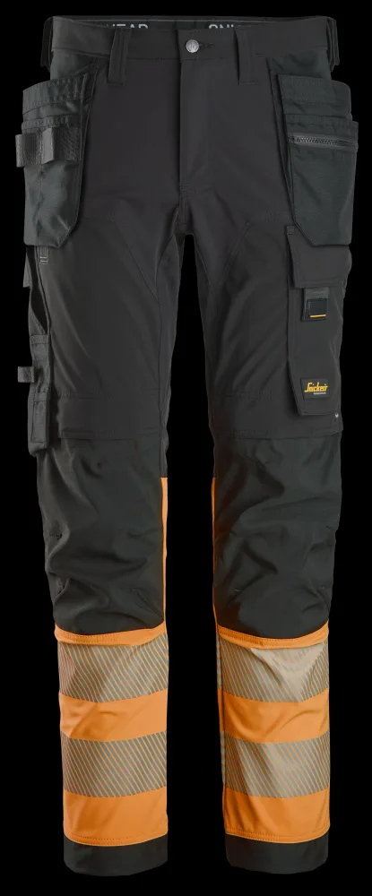Snickers Workwear 6231 Midjebyxa svart/gul Svart/Gul