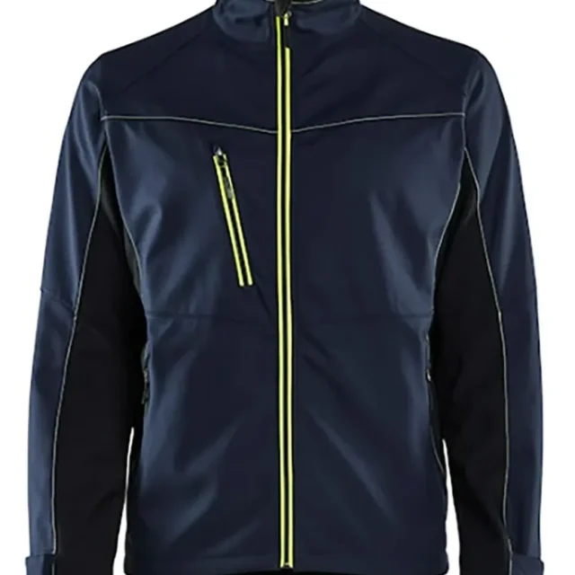 Blåkläder 495025168633S Softshelljacka marinblå/gul S