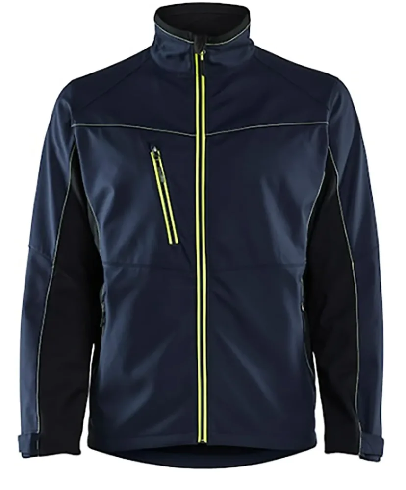 Blåkläder 495025168633S Softshelljacka marinblå/gul S